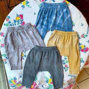 3-6 months // tie dyed 100% cotton harem pants bundle // Honest Co.